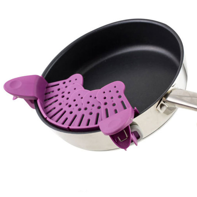 Silicone Clip-on Pan Pot Strainer